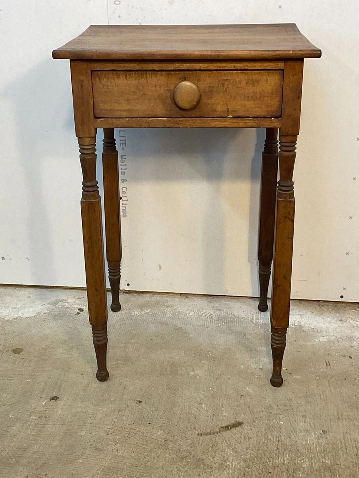 antiguo país 1 cajón soporte mesa mesita de noche 1800 proyecto sheraton NY Foto 2 de 4