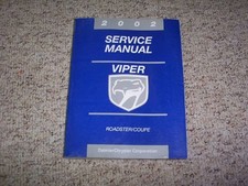 2002 Dodge Viper RT/10 GTS Shop Service Repair Manual 8.0L V10 Convertible