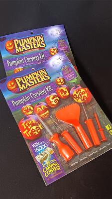 2 Pack Pumpkin Masters Halloween Pumpkin Carving Set with 10 Patterns NEW 