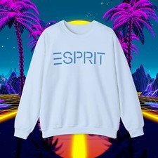Custom ESPRIT vintage 1980s design sweatshirt MONOCHROMATIC Unisex sweater shirt