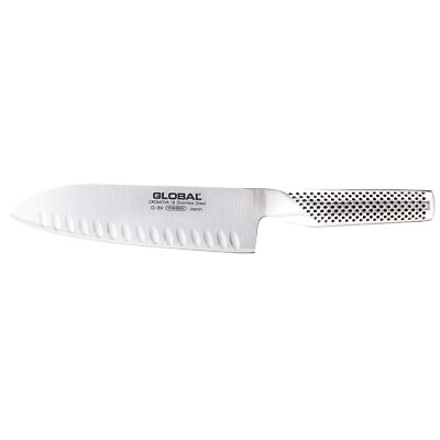 Global Santoku mit Kullen 18 cm G-80