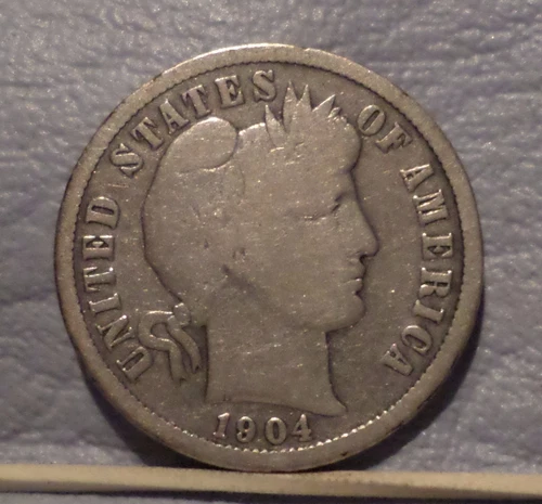 USA COIN 1 DIME 1904  S F-