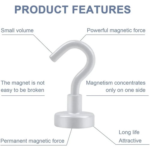 MULTICOLOUR Heavy Duty Magnetic Hooks Hanger Hold Neodymium Strong Magnet 12 MM - Picture 12 of 18