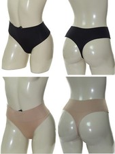 2 pack NWT POWER TUMMY CONTROL MICROFIBER SEAMLESS THONGS SHAPER ONE SIZE