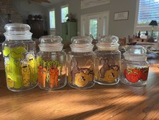Vintage Hildi Glass Canisters, sold individually