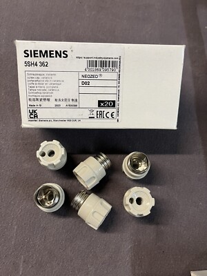 6 Stück Siemens 5SH4362 Neozed-Schraubkappe 63A D02 mit Prüfloch NEU Unbenutzt