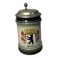 Original Gerzit Gerz Berlin  Handmade In Germany Beer Stein 6 Inch Vintage VNUC