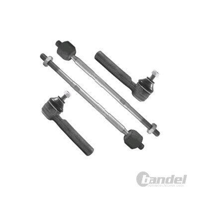 2x SPURSTANGENKOPF + AXIALGELENK SPURSTANGE komplett passend für FIAT PANDA 169