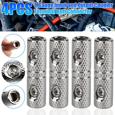 4X Wire Coupler Terminal Butt Connector 8 GA Gauge Input and Output Set Screw US