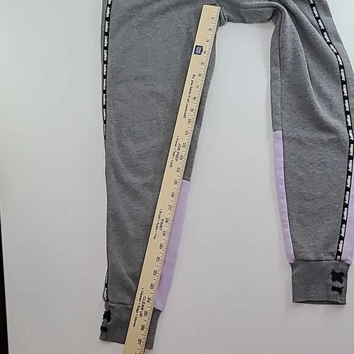 JUSTICE Girl's Gray Lavender Drawstring Waist Sweatpants - Size 14/16 - Picture 13 of 13