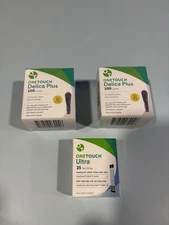 One Touch Ultra 25 Strips / One Touch Delica Plus / Onetouch