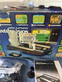 Mattel Intellivision Console Untested. Box Console Controller Paperwork.