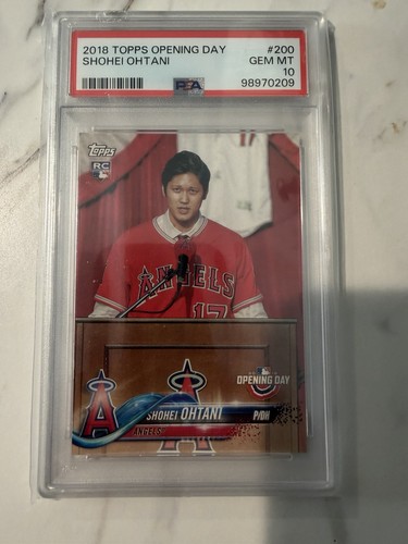 Shohei Ohtani Rookie PSA 10 Topps 2018 Opening Day #200 Angels RC GEM MINT