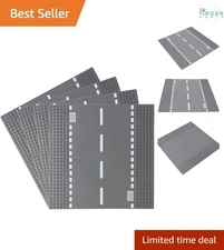 Road Base Plates 10x10 Inches City Street Building Kit for Bricks Compatible