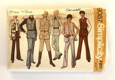 Vtg 70s Simplicity Pattern 9087 Pre Teen Boys...