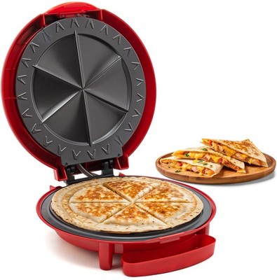 EQD-118 Electric Non-Stick 11'' Quesadilla Maker, Easy-Slice 6-Wedge, Grilled ...