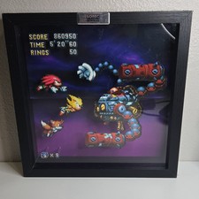 Pixel Frames Sonic Mania Heroes vs Dr Eggman 9x9 Shadow Box Art 2017