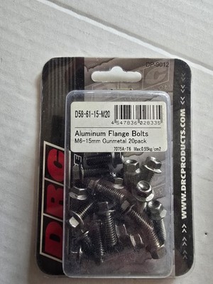 DRC Flange Bolts M6 15mm 20er Pack Gunmetal Schrauben D58-61-15-M20
