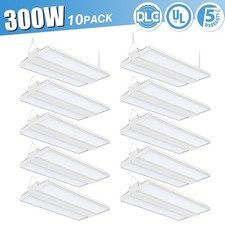 10X 300W LED Linear High Bay Shop Light Warehouse Commercial Garage Lamp 45000lm