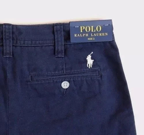 $89,5 Polo donna Ralph Lauren pony logo twill chino spiaggia golf mini pantaloncini NVY 2 - Foto 2 di 8