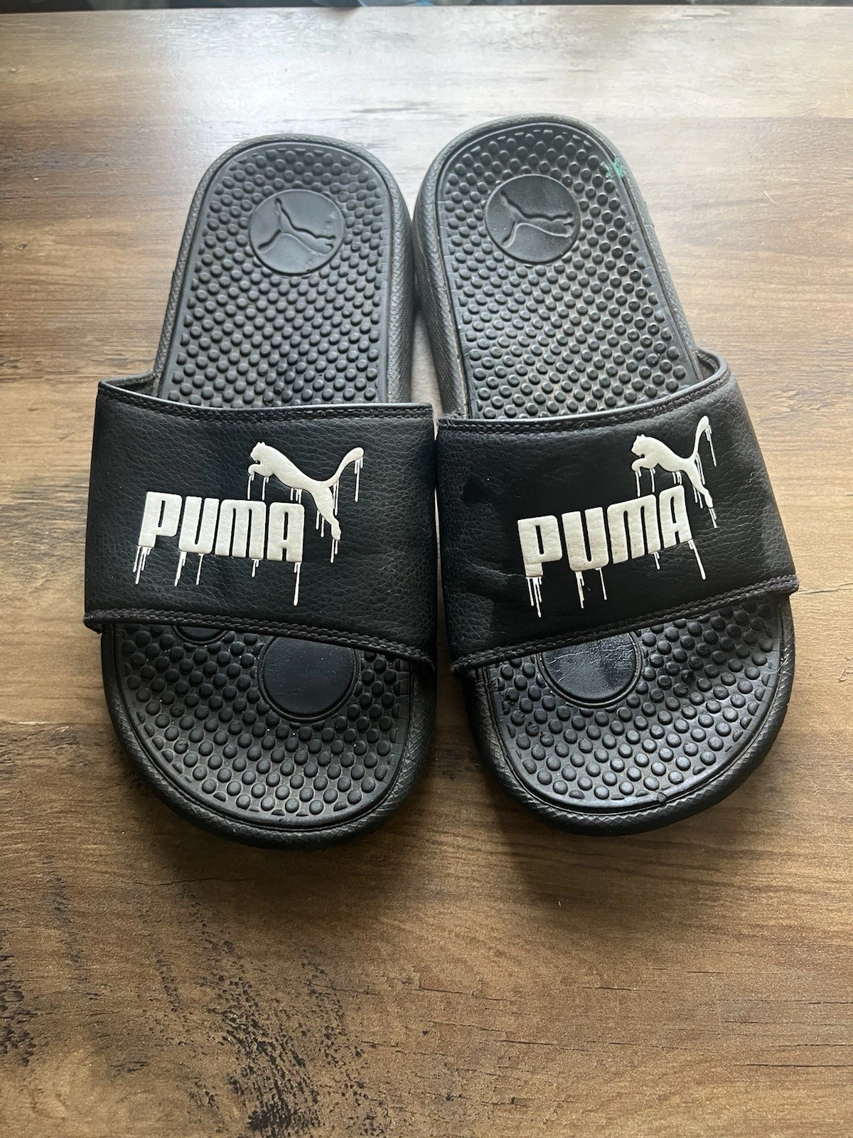 Sandali Puma Slides neri giovani bambino grande taglia 4C