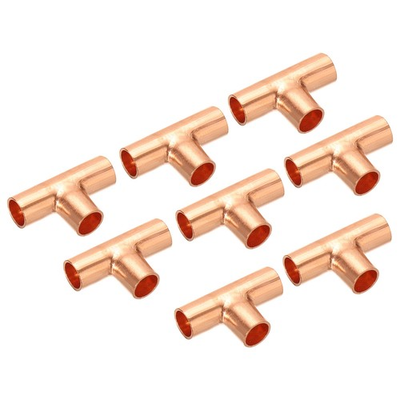 #ad #ad 8 Pack 1 4quot; ID Tee Copper Fitting 3 Way Welding Joint Pressure Pipe Fitting $22.63