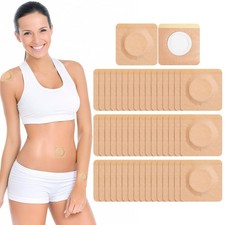 50 Pcs Castor Oil Pack Wrap - Self-Adhesive Cotton Patches (Disposable Pads)