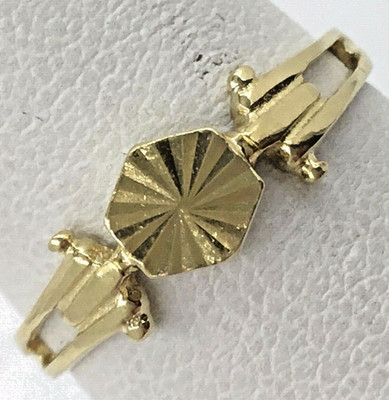 18 Karat Gelbgold türkischer Goldring Diamantschliff verziert Kreis