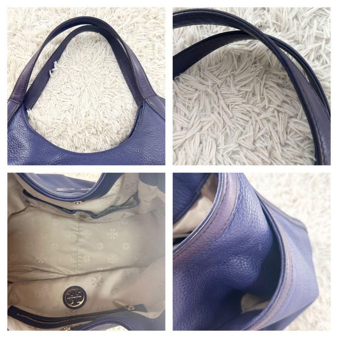 Tory Burch Tote Bag Handbag Logo Leather Purple Women's From Japan thumbnail 14