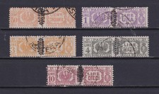 E097 Italia Luogotenenza Pacchi postali 1945 n° 52,54,56/58 usati