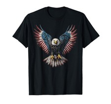 American Flag Bald Eagle 4th of July USA Patriotic Men Women T-Shirt