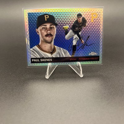 Paul Skenes 2025 Topps Chrome Platinum Diamond Etch Refractor /55 Jersey Match