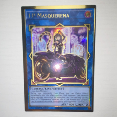 Yu-Gi-Oh! I:P Masquerena (Alt Art) MGED-EN035 Premium Gold Rare Foil 1st Ed