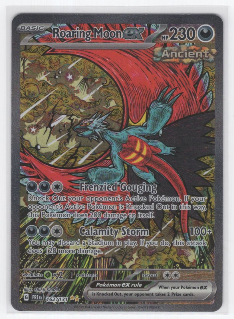 #162 2025 Prismatic Evolutions Special Illustration Rare Roaring Moon ex 