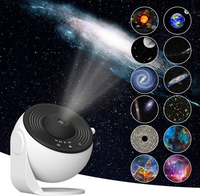 Proyector galaxia 13en1 planetario luz estrellas luna nebulosa dormitorio ninos