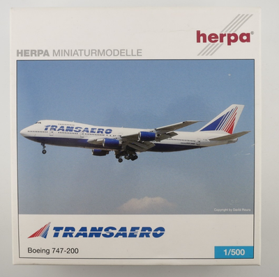 Herpa Transaero Boeing 747-200 Model - 1:500 - 515221 | eBay