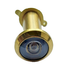 Brass Front Door Spy Hole Viewer &ndash; Wide Angle  &ndash; Solid Brass Security Lense