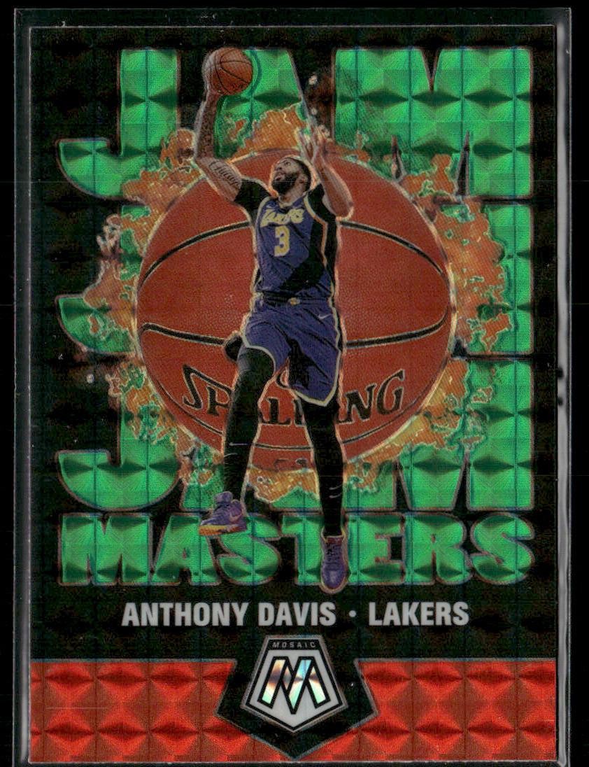 2019-20 Panini Mosaic Jam Masters Anthony Davis #No. 17 Green Prizm