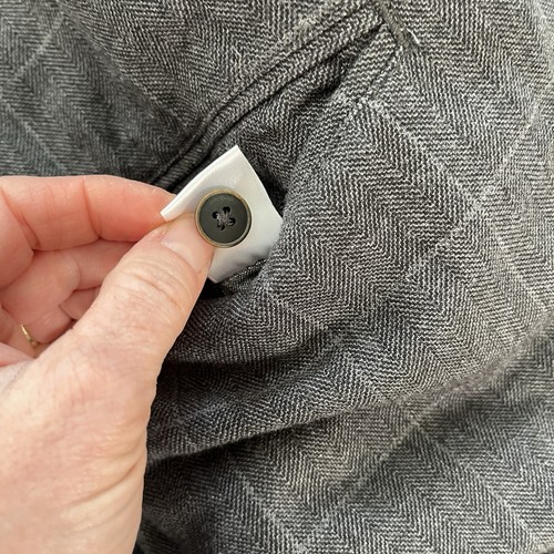 Untuckit Jacket Mens 44R Gray Plaid Delamotte Cotton Sports Coat Preppy Academia - Picture 11 of 16