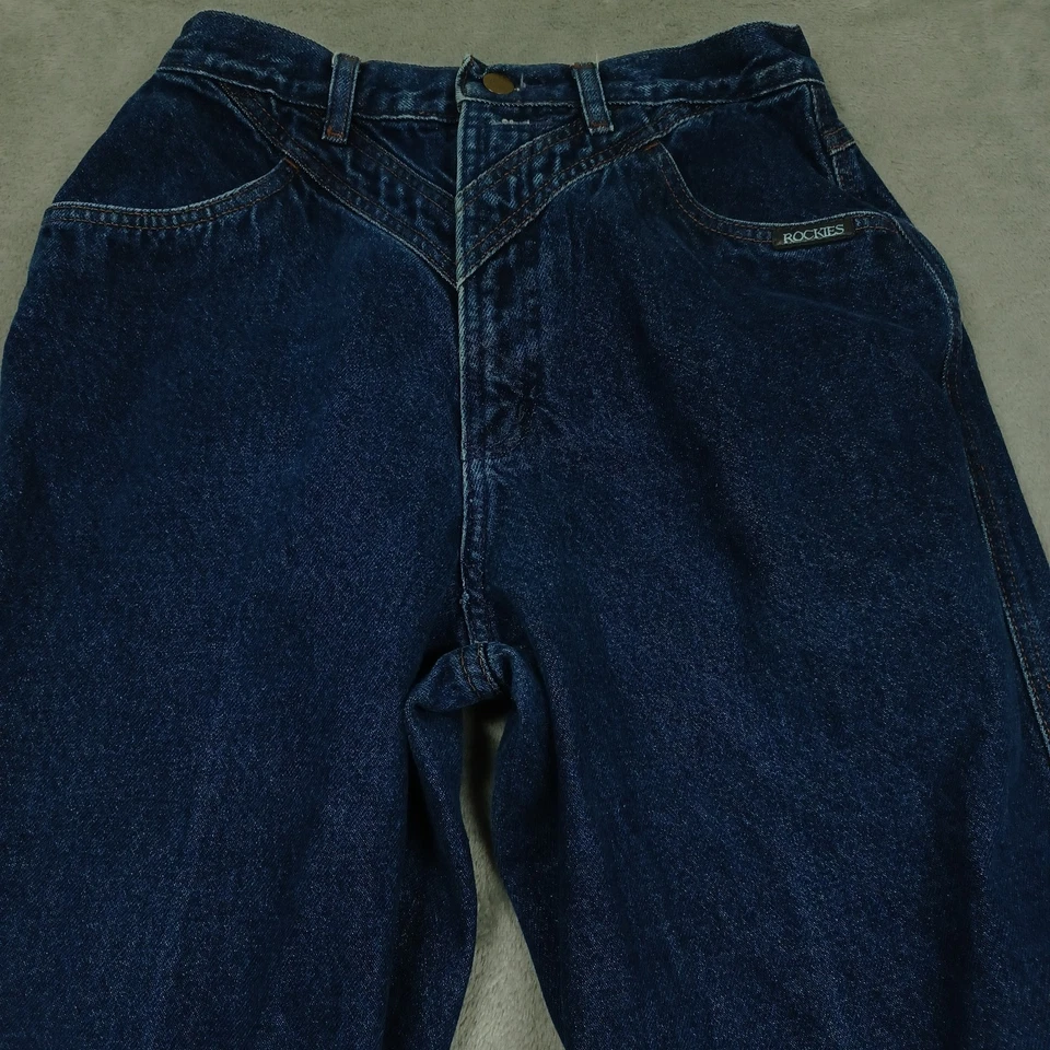 Vintage Rockies Jeans Womens 27 Blue Denim Bareback Western Cowgirl High Rise - Image 2 of 4