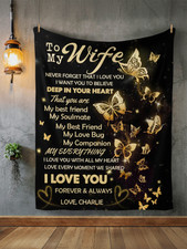 To My Wife Blanket from Husband, for Her Best Wife Birthday Gift Ideas for Xmas