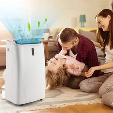 NNECW 12000 BTU/3500W 4-in-1 Portable Air Conditioner with Remote Control