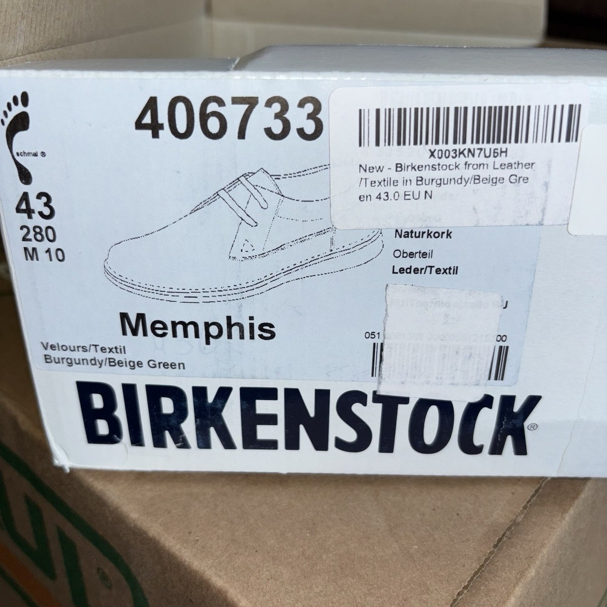 Birkenstock Memphis Suede Burgundy Mens Shoes Size 10 EU 43 New Birkenstock Memphis Suede Burgundy Mens Shoes | Mercari main image 4