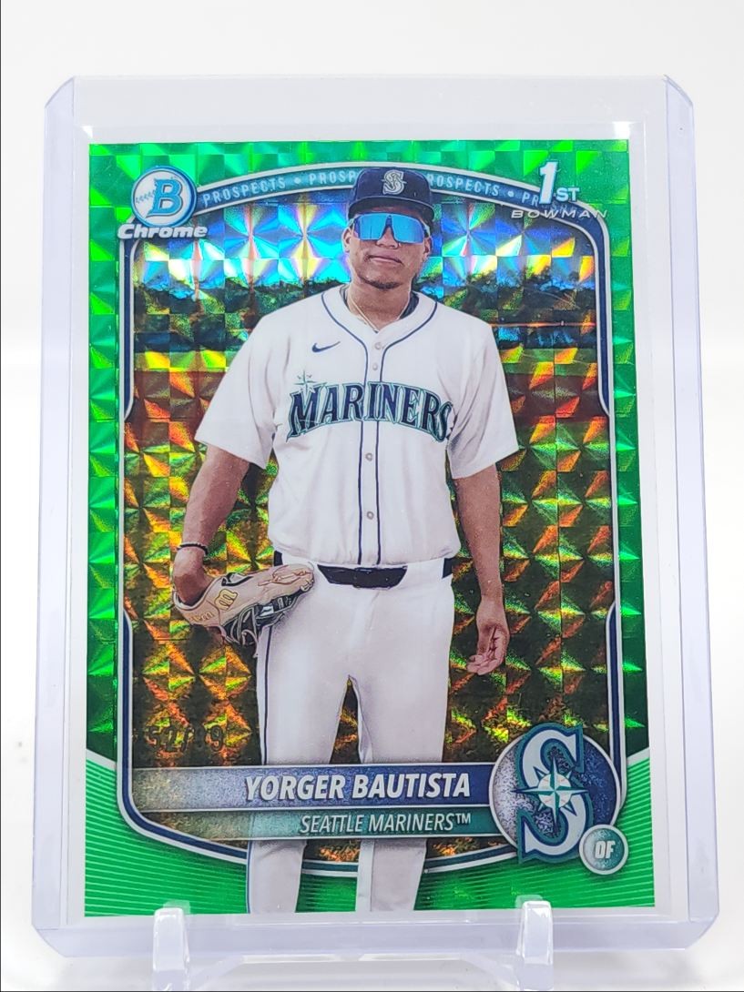 YORGER BAUTISTA 2025 BOWMAN CHROME 1ST GREEN GEOMETRIC REFRACTOR /99 Q4257