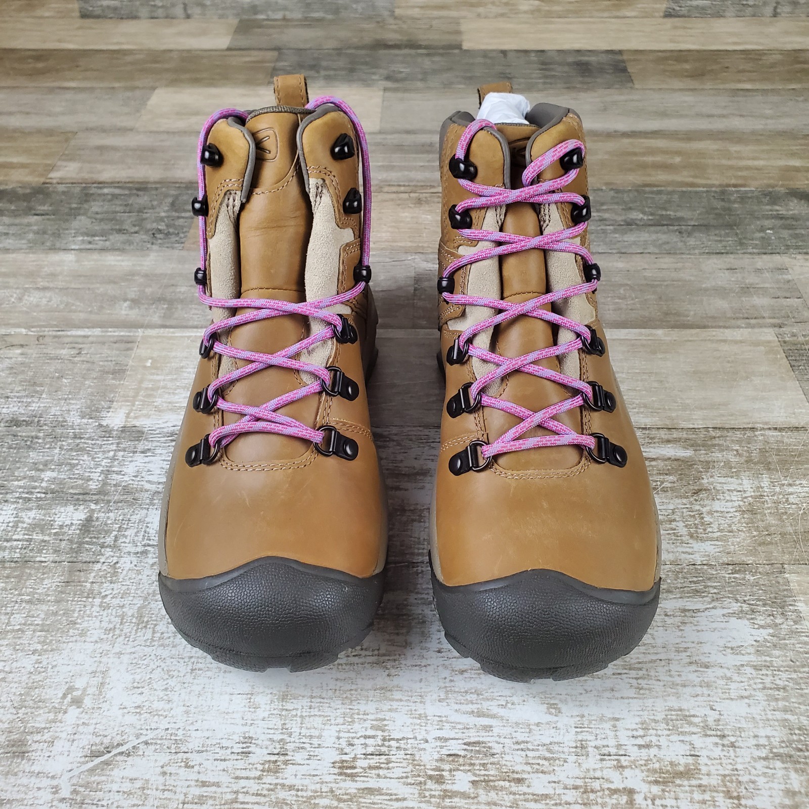 Scarpe da trekking donna KEEN Pirenei taglia 6 5 Safari inglesi pelle lavanda stringate