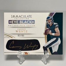 CARSON WENTZ - 2016 Panini Immaculate ROOKIE Eye Black Auto #’D /25 - Eagles