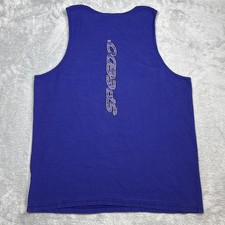 Vintage Speedo Tank Top Men XL Purple Textured Spellout Beach Pool 90s