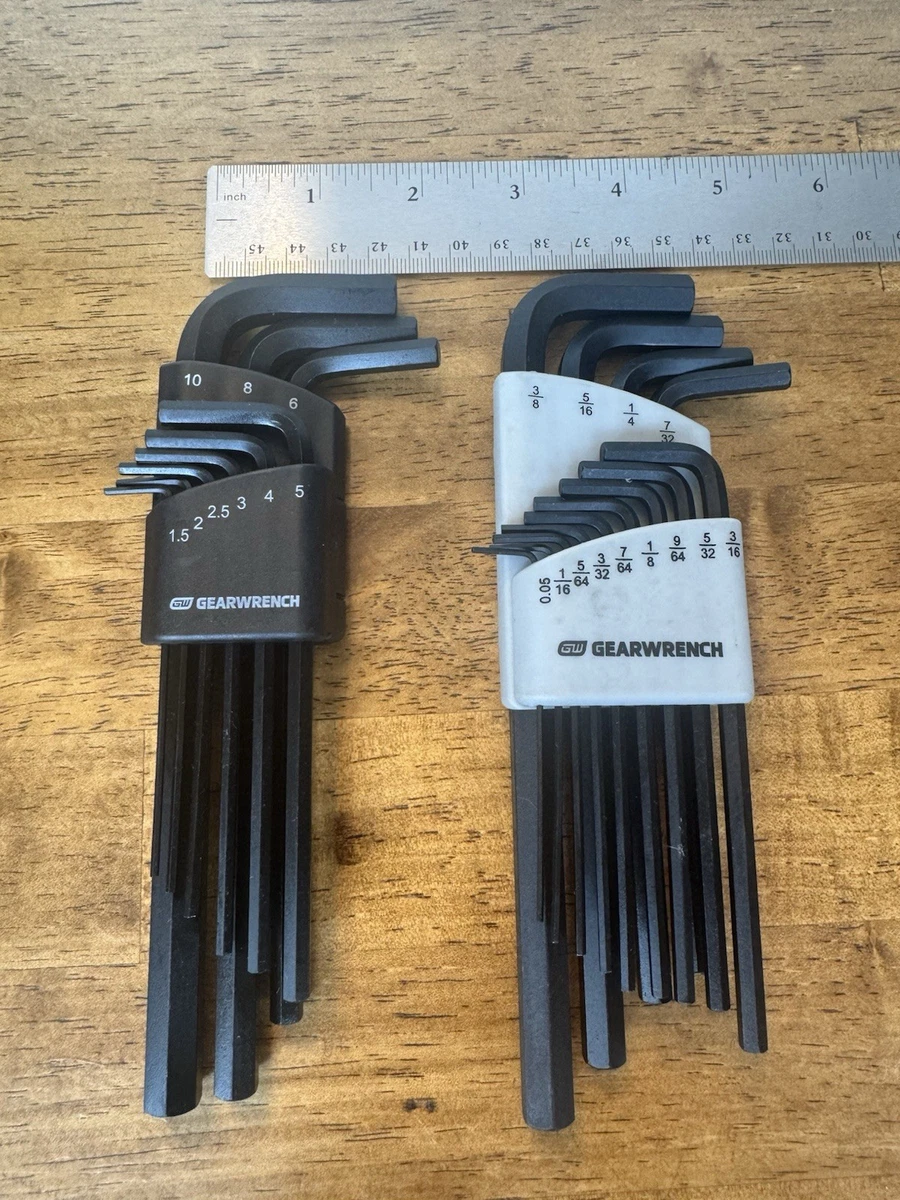GEARWRENCH Set De 13 Clés Hexagonales à Long Bras - SAE - Modèle 83502 - Acier Allié, Rangement Inclus