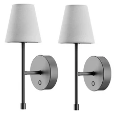 Globe Electric Wireless Rechargeable LED Integrated Wall Sconce 2-pack, 1806224