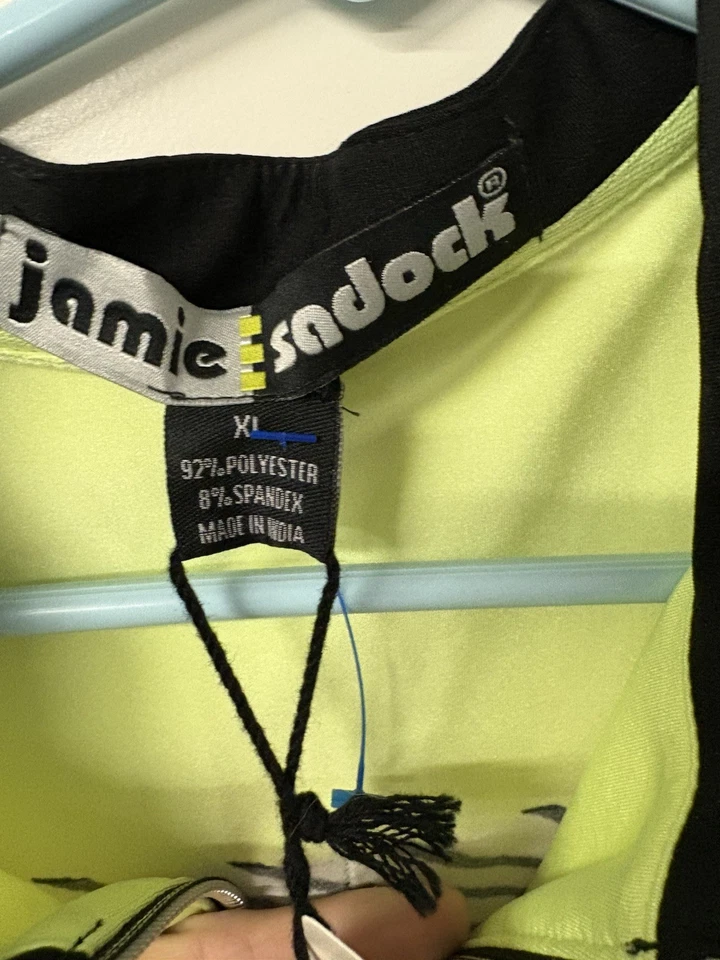 Jamie Sadock Women's XL Golf Polo Shirt 1/4 Zip, Sleeveless - Image 4 of 4